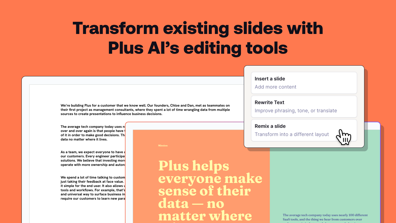 Plus AI for PowerPoint and Google Slides