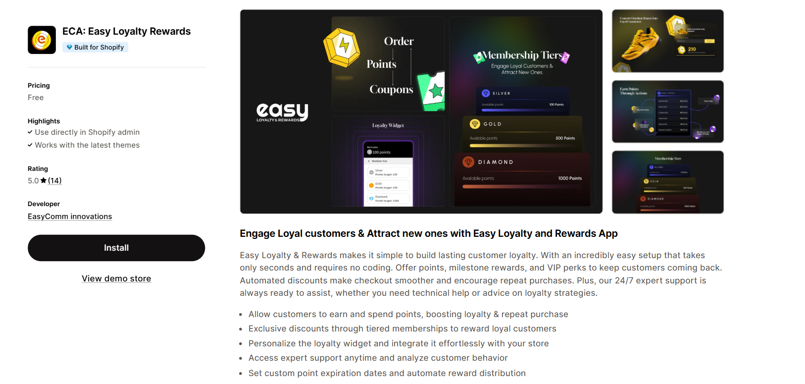 EasyLoyalty dashboard – manage rewards, offers, and customer engagement in one place.