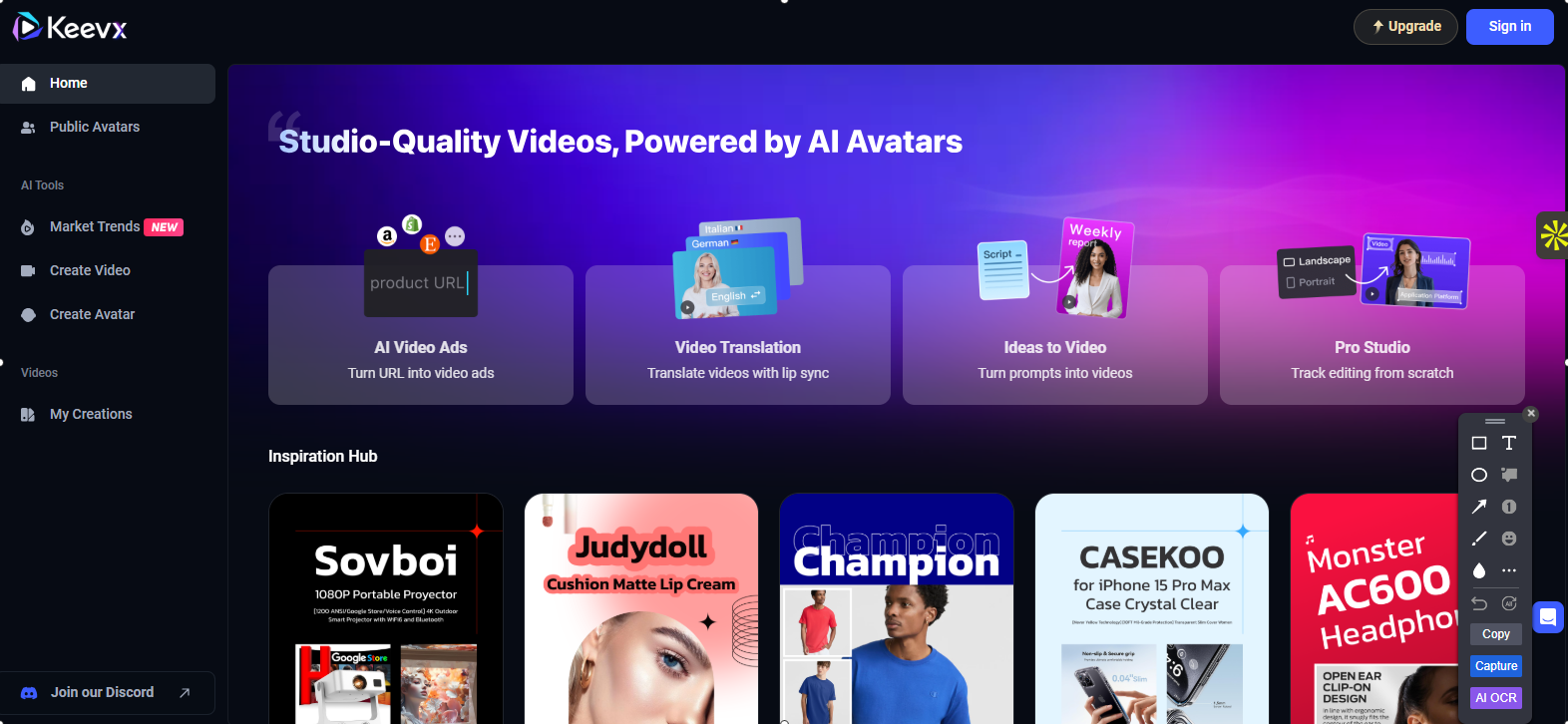 Keevx screenshot
