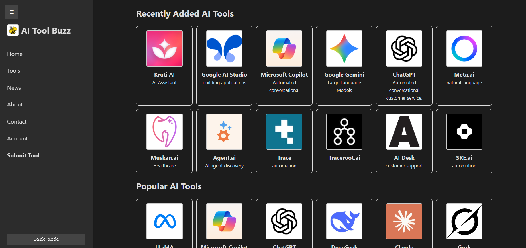 AI Tool Buzz screenshot