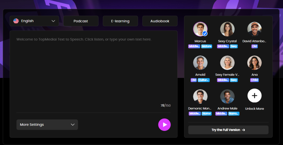 Topmediai - Text to Speech
