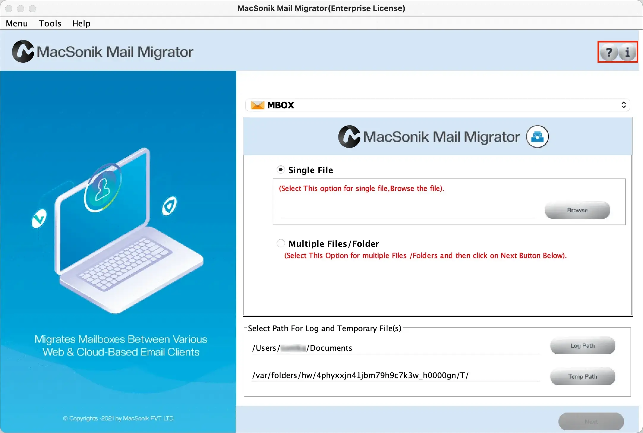 MacSonik Email Migrator screenshot