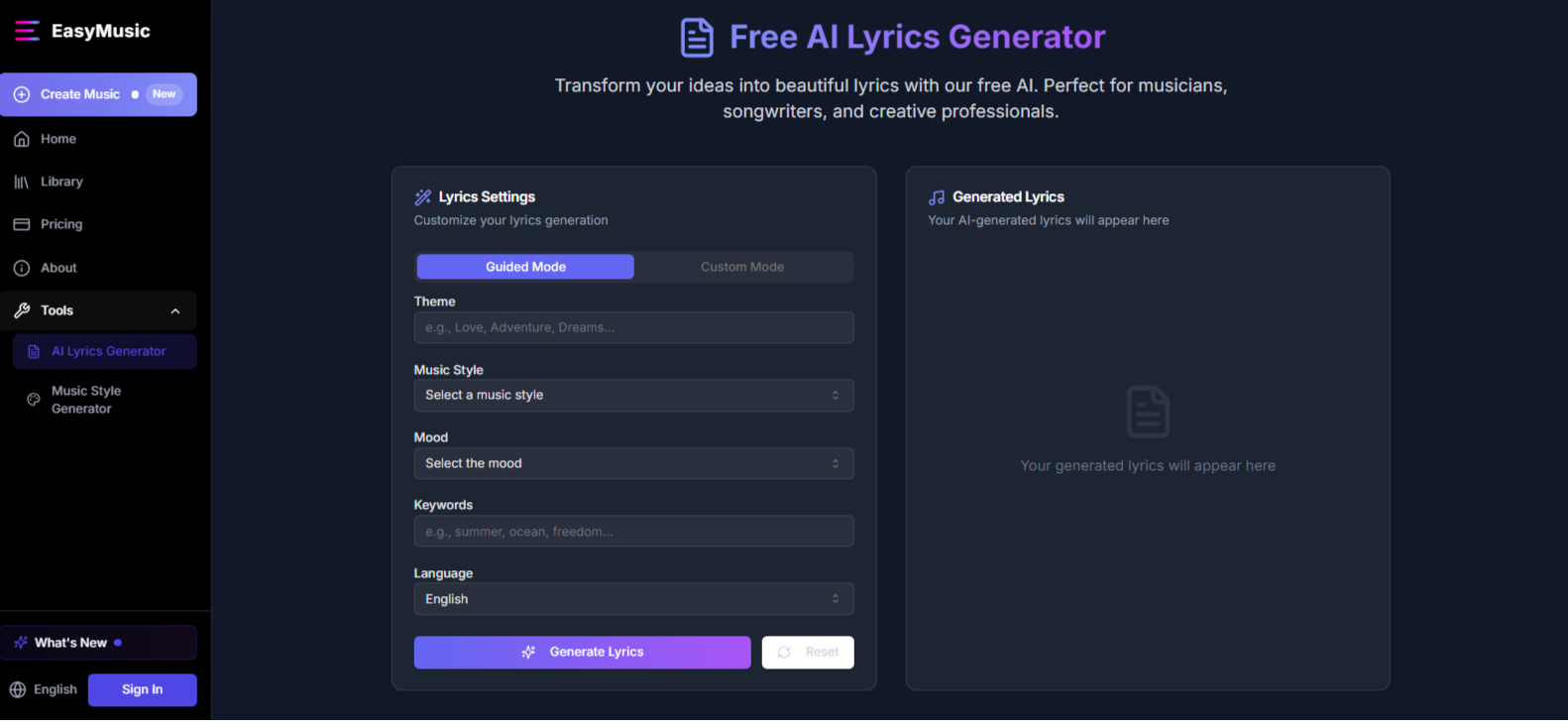 Easy Music AI