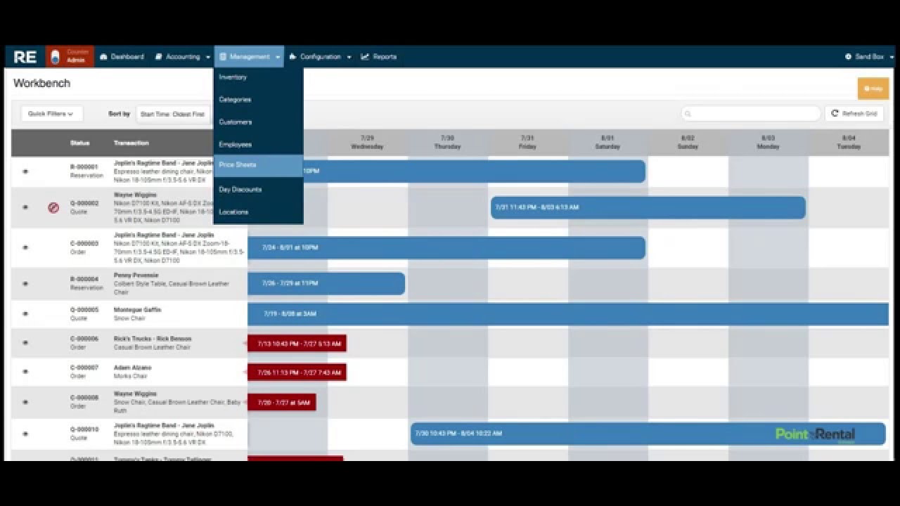 Point of Rental Software