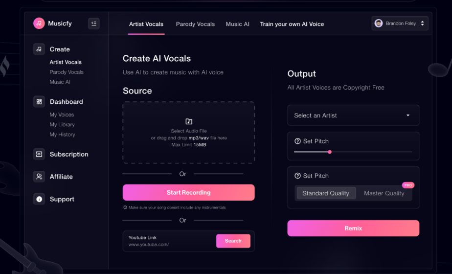 Musicfy screenshot