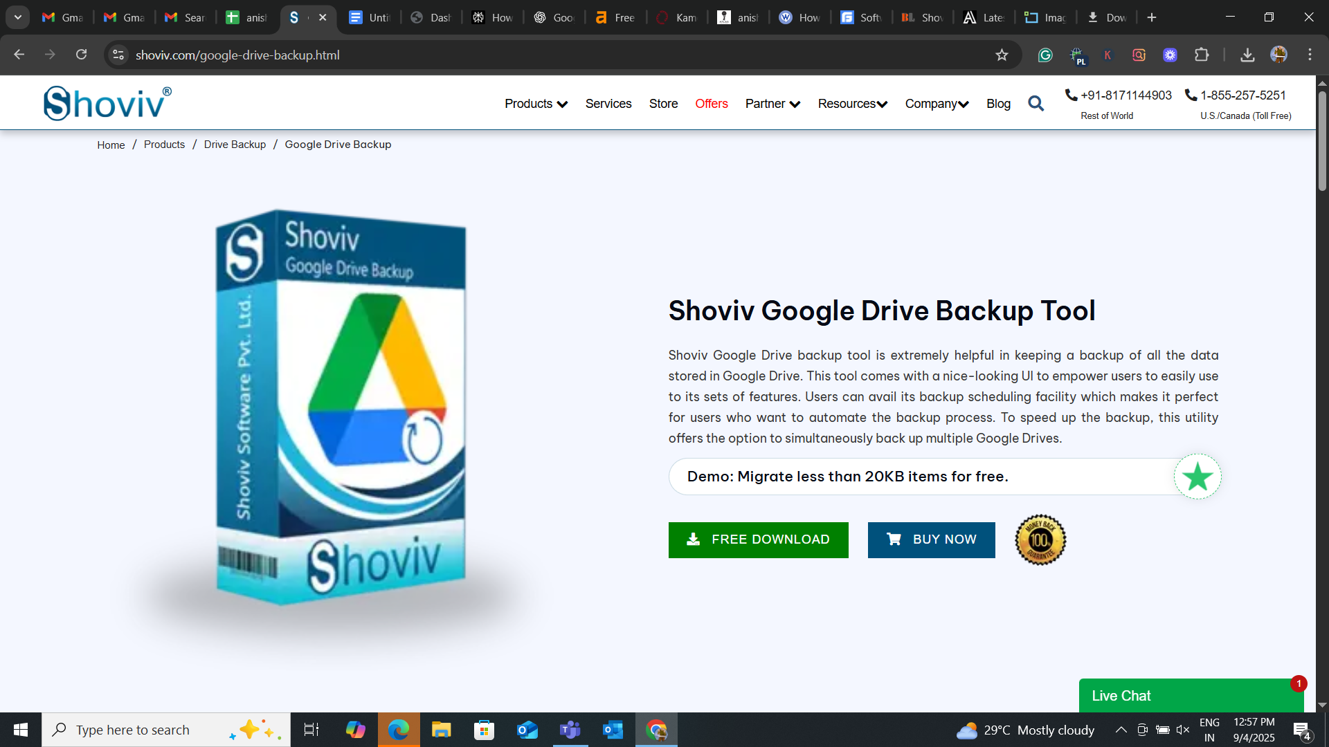 SHoviv Google drive backup