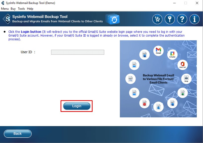Sysinfo AOL Mail Backup Tool