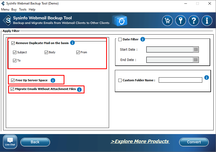 Sysinfo AOL Mail Backup Tool
