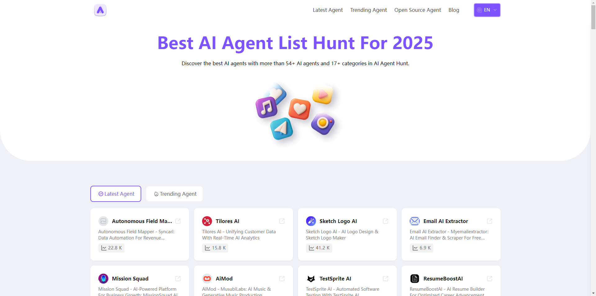 AgentHunt.io screenshot