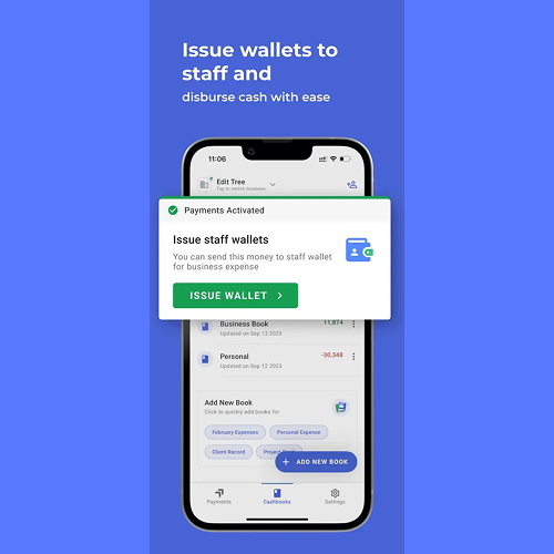 Cashbook - UPI Wallets for Employee Expenses