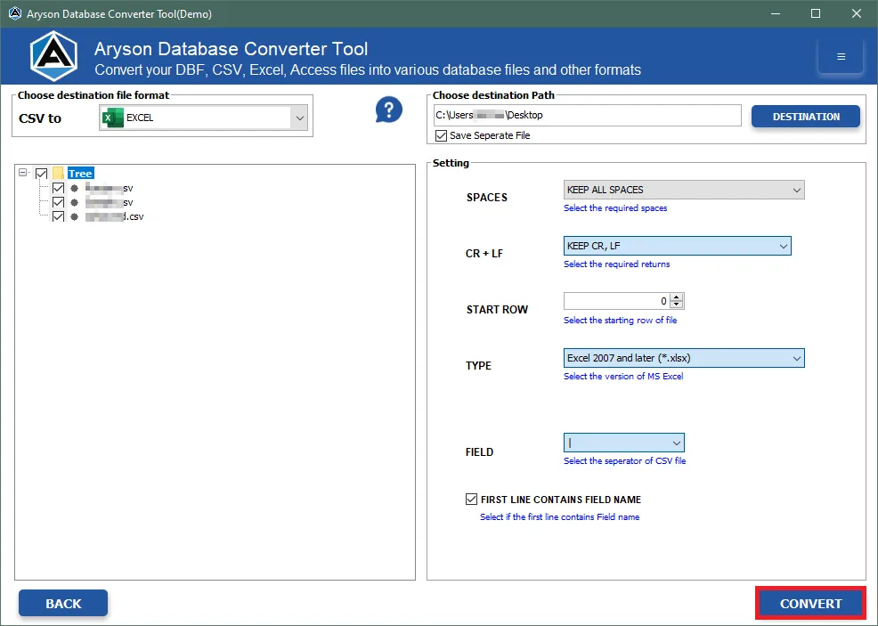 Aryson Database Converter Tool