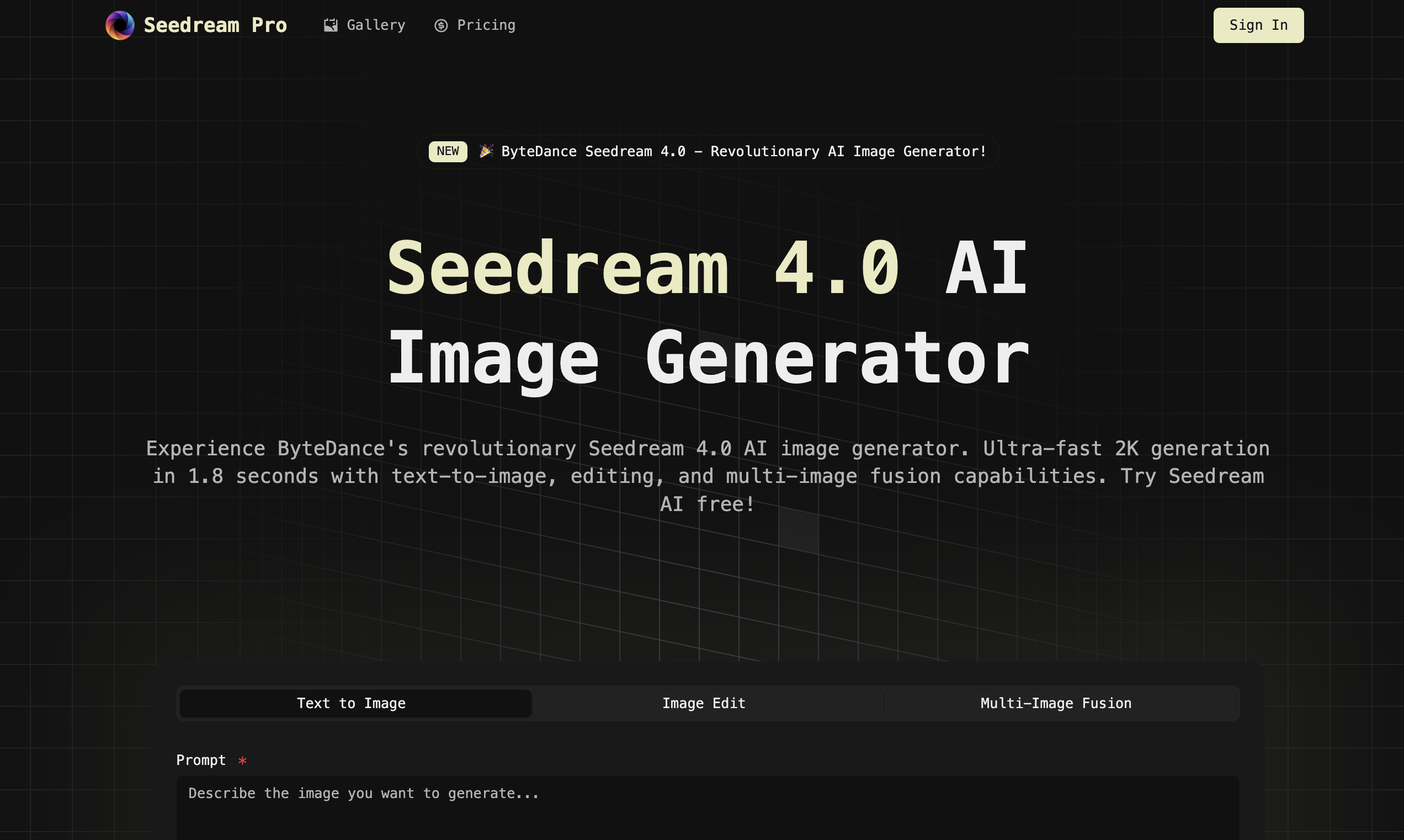 Single-screen AI image workflow