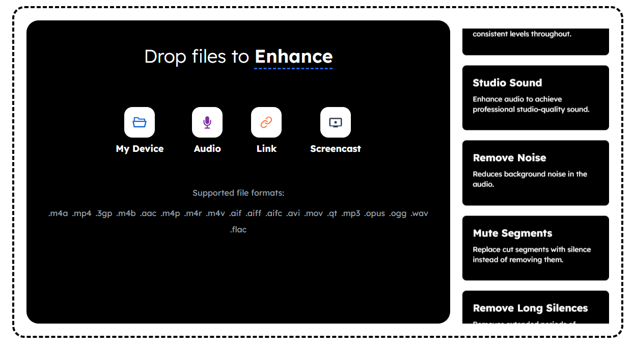Free AI Voice Cleaner
Remove Background Noise from Audio & Video