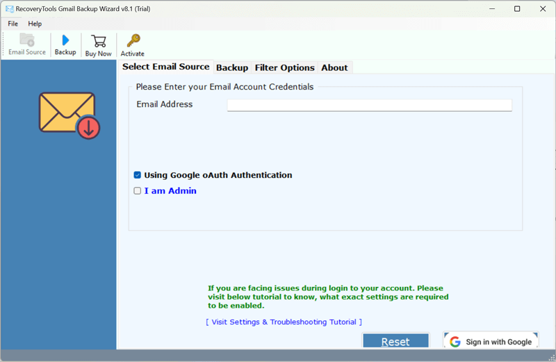 RecoveryTools Gmail Backup Tool 