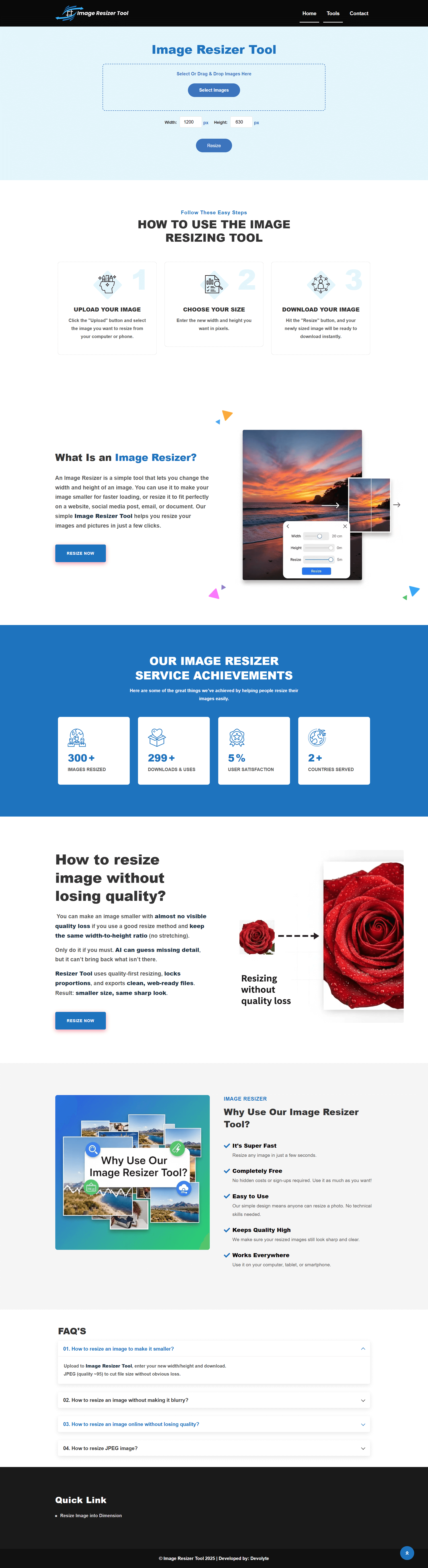 Image Resizer Tool screenshot
