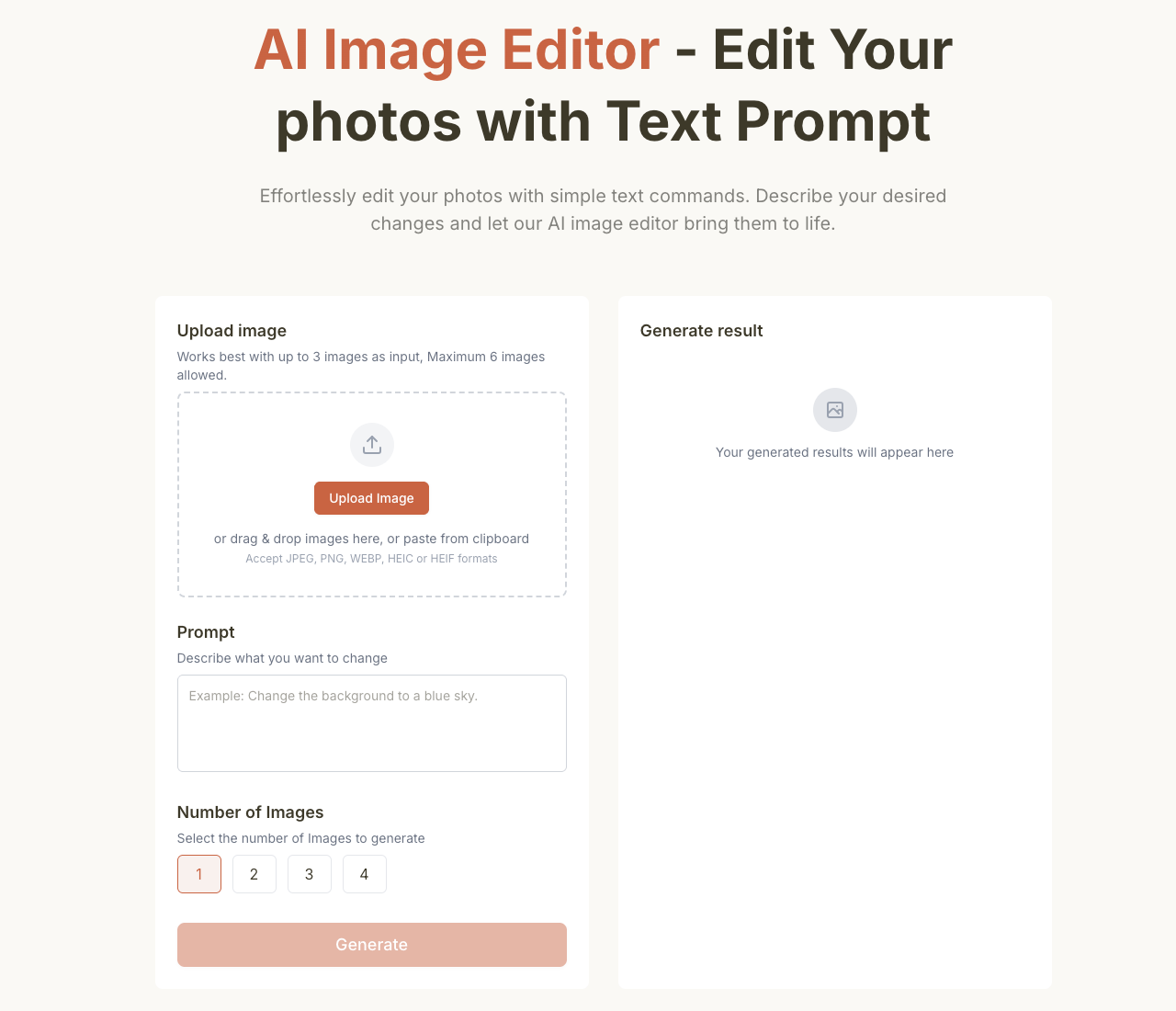 AI Image Editor