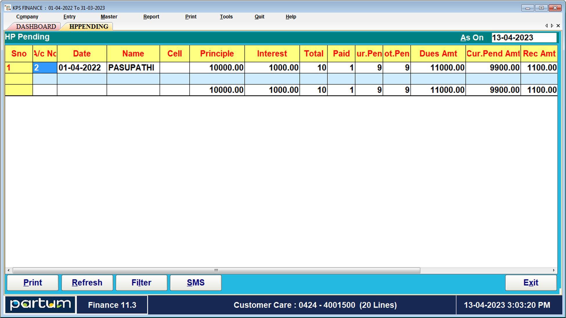 Partum Finance Management Software