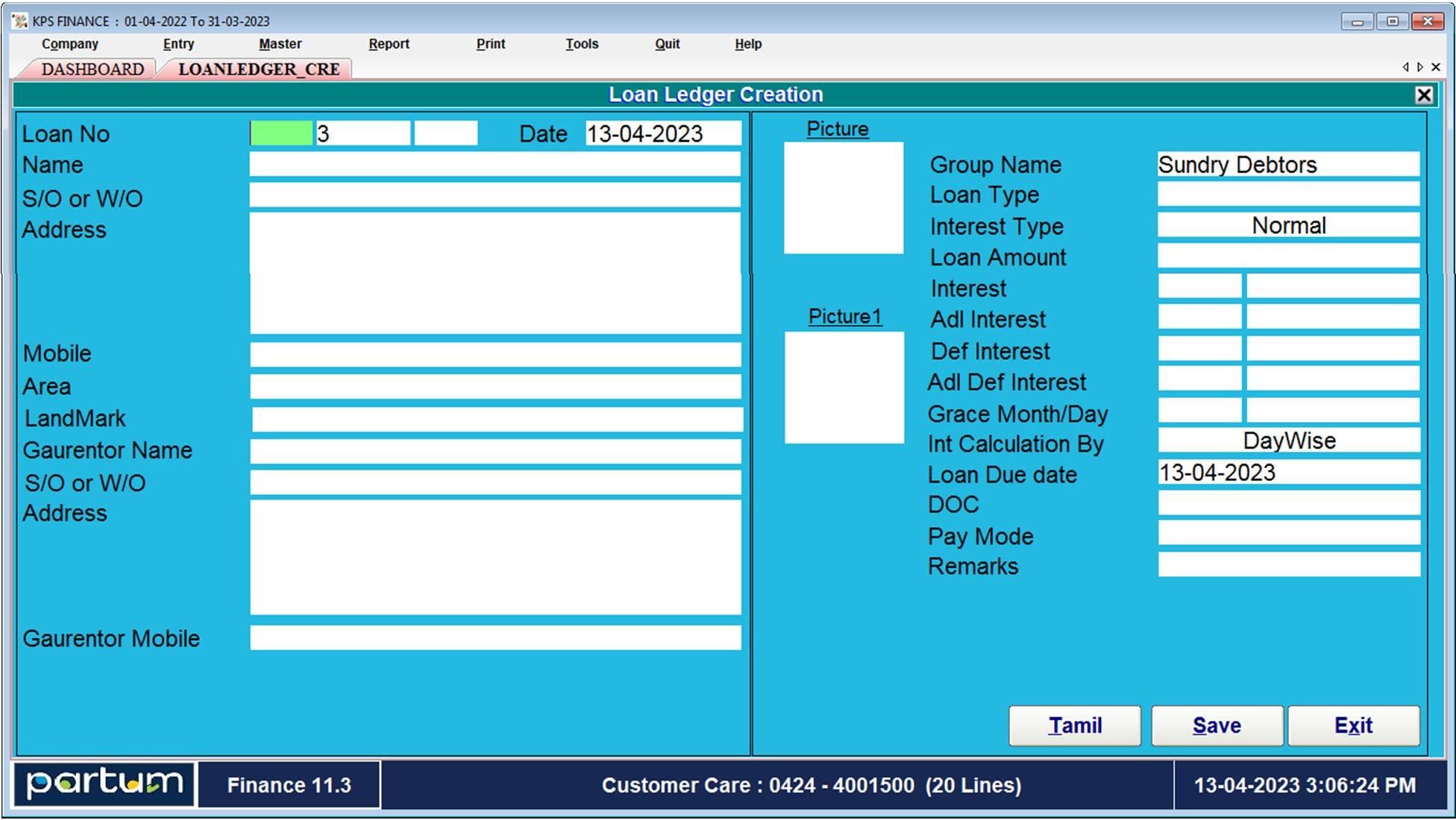 Partum Finance Management Software