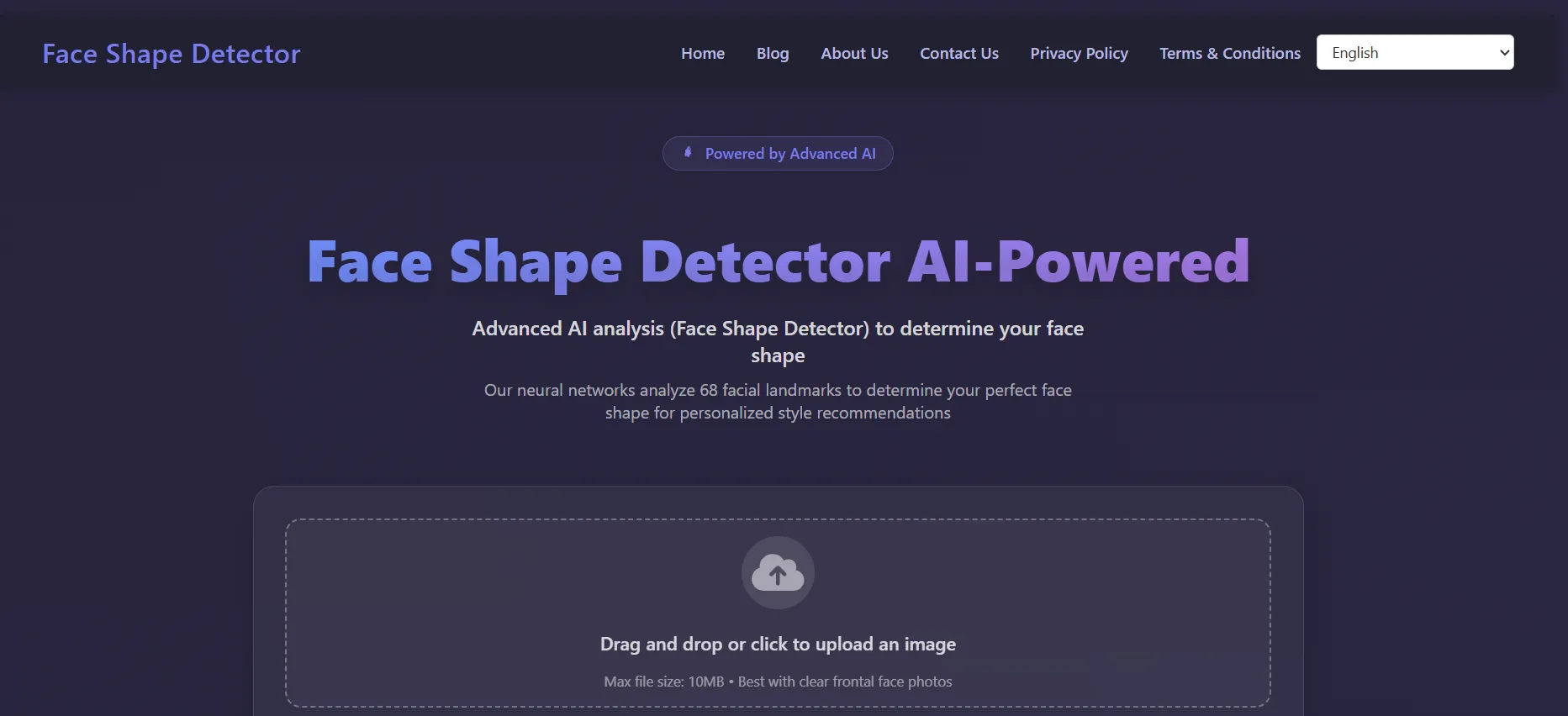 Face Shape Detector AI-Powered

