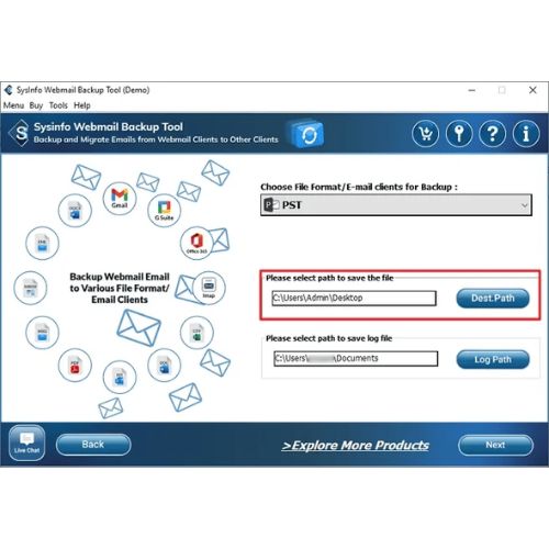 SysInfo Webmail Backup Tool