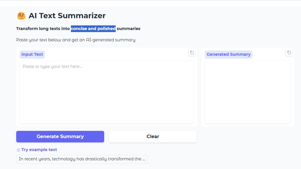 AI Text Summarizer by AI4How screenshot
