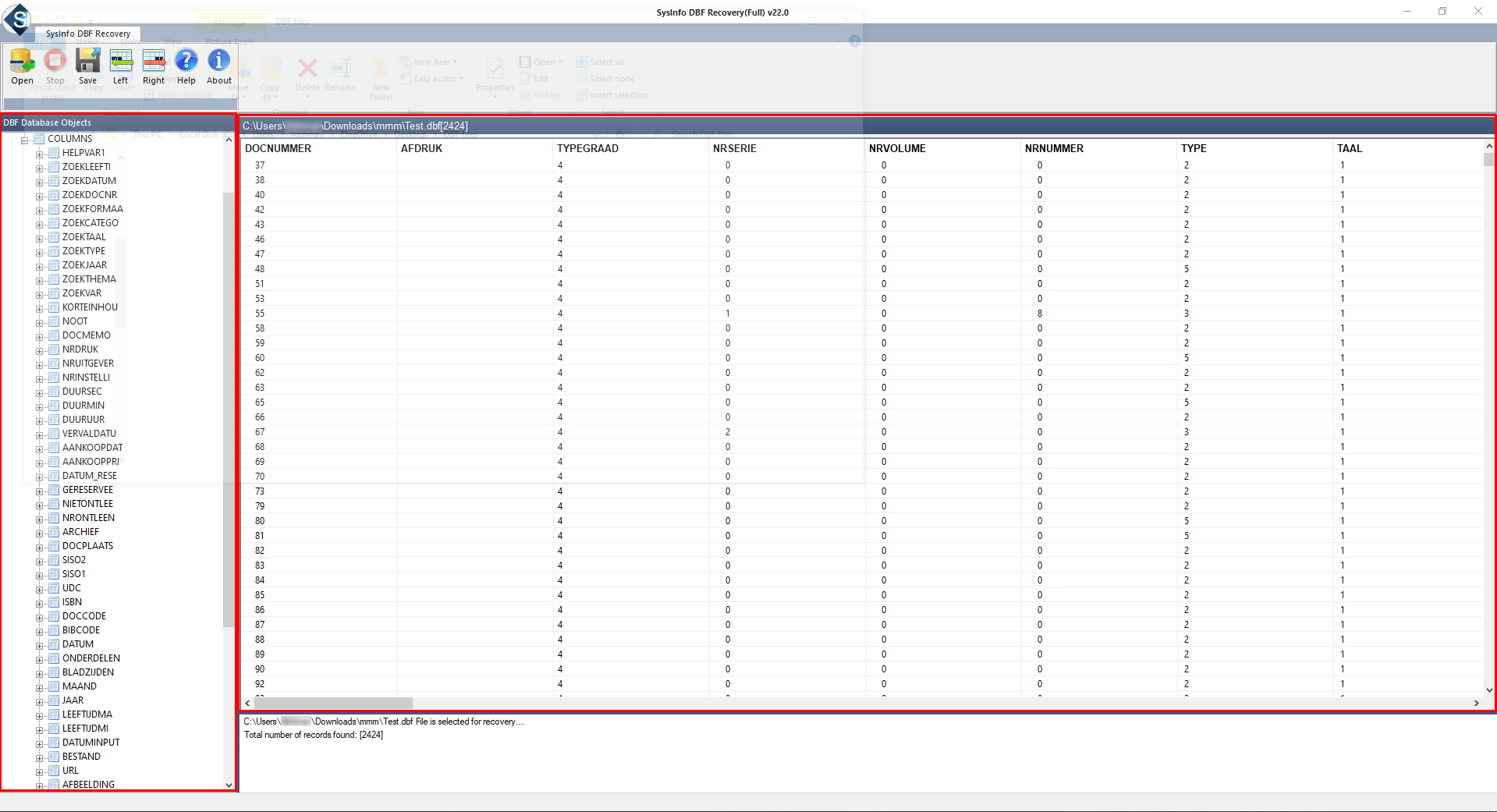 SysInfo DBF Repair Tool