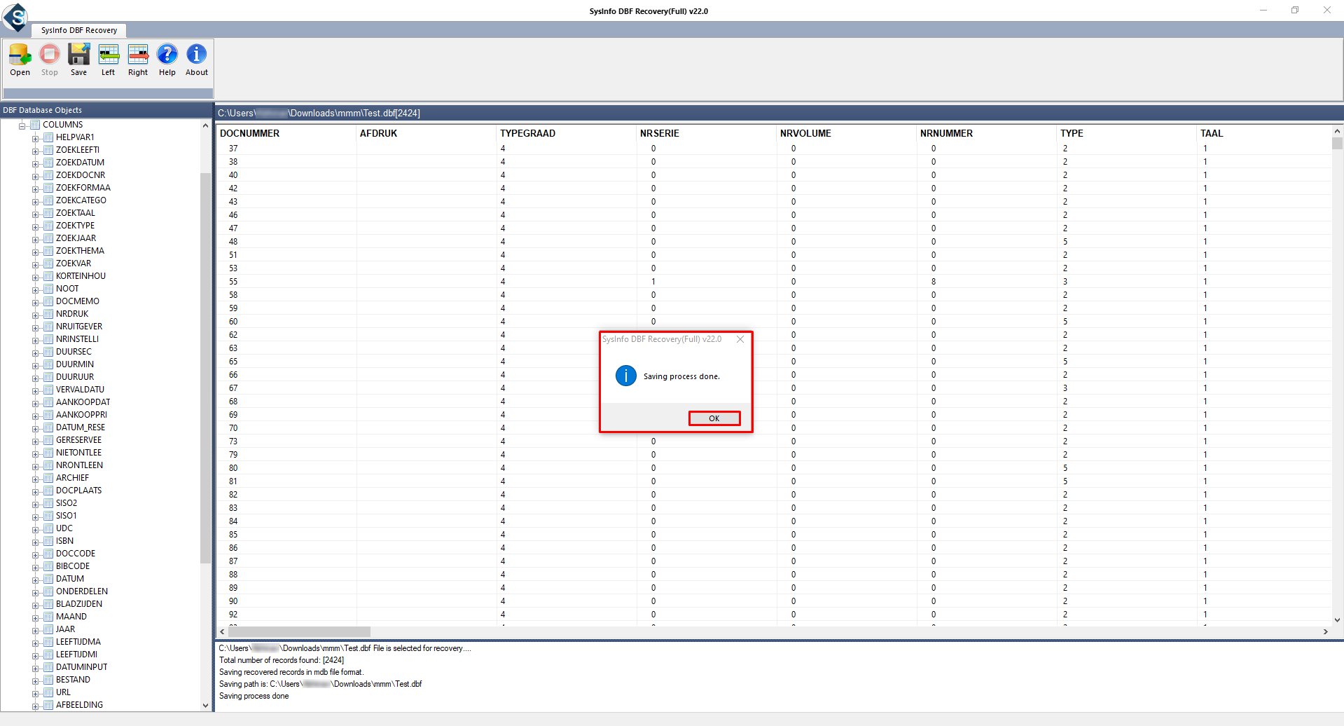 SysInfo DBF Repair Tool
