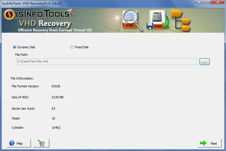 SysInfo VHD Recovery Tool