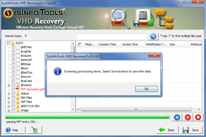 SysInfo VHD Recovery Tool