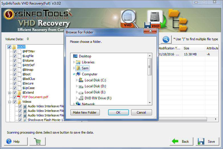 SysInfo VHD Recovery Tool
