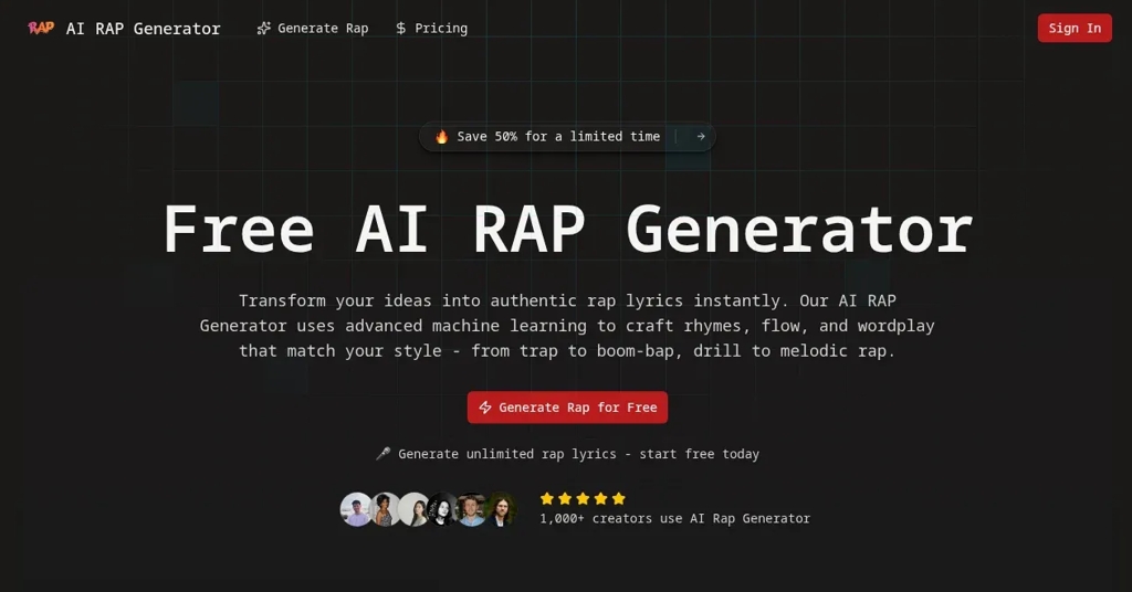 AI Rap Generator screenshot
