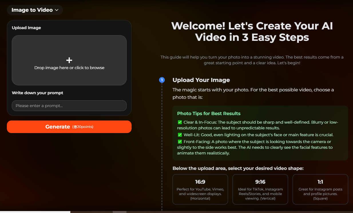 Image to Video AI screenshot