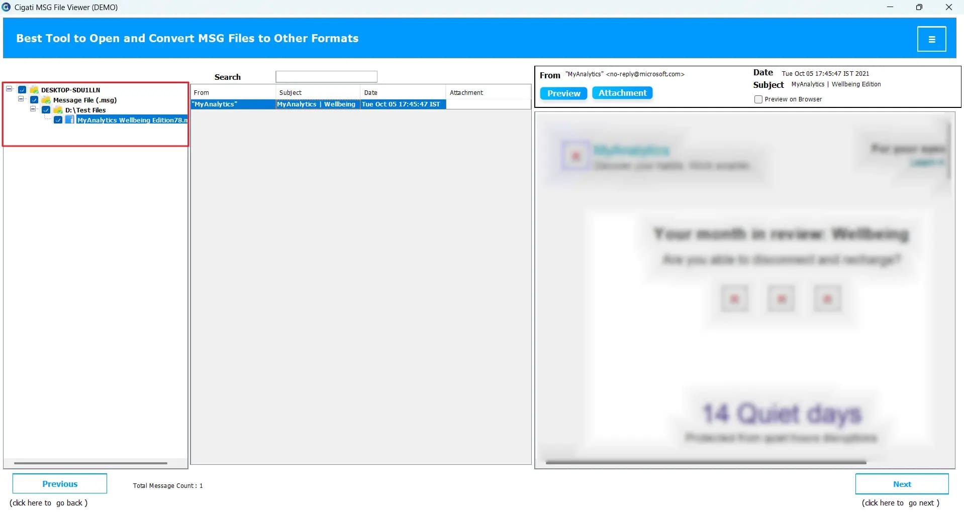 Cigati MSG File Viewer