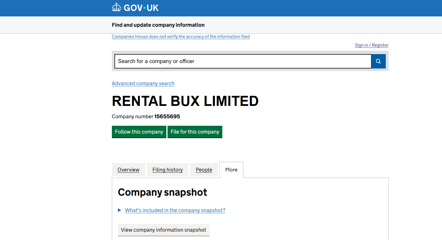 RentalBux listed in GOV.uk