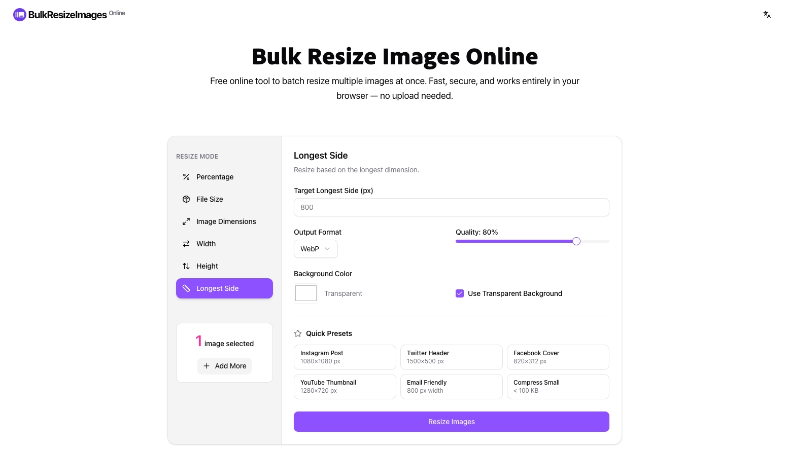 Bulk Resize Images Online