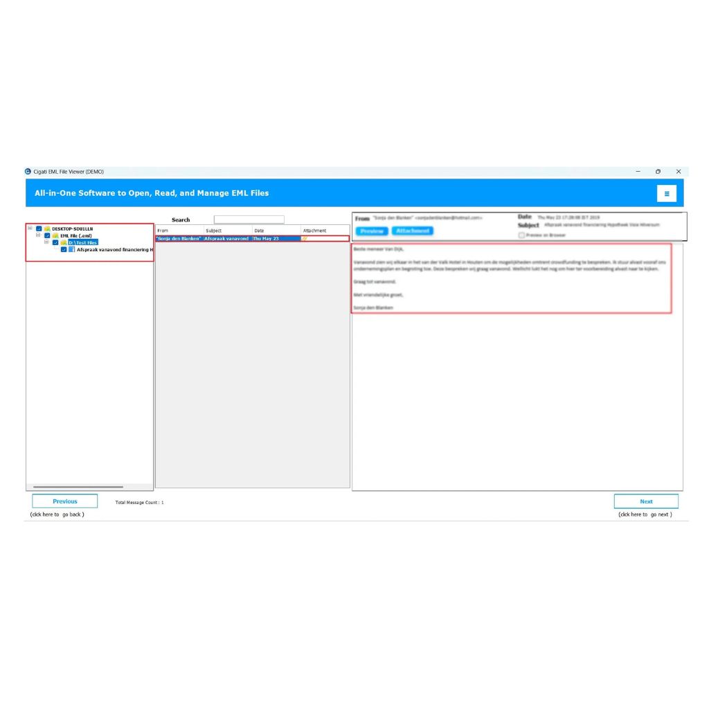 Cigati EML File Viewer