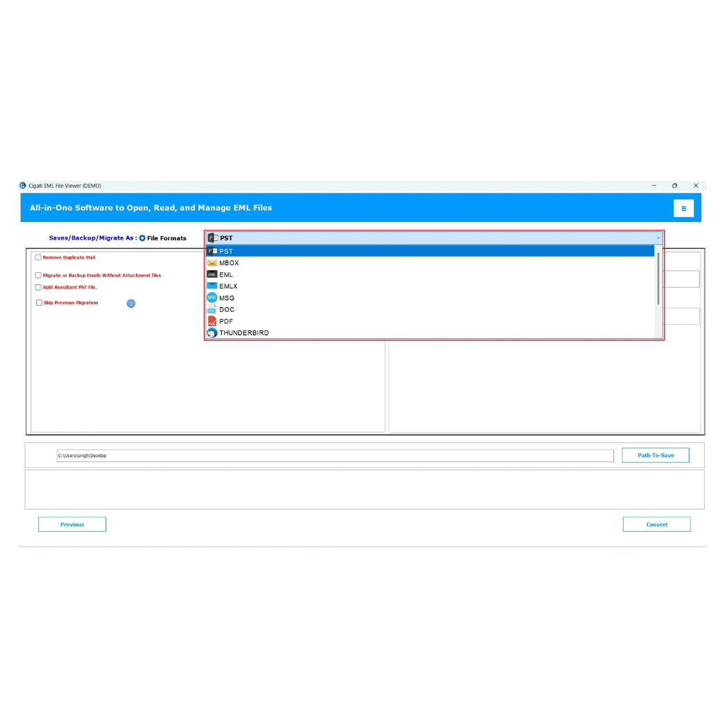 Cigati EML File Viewer
