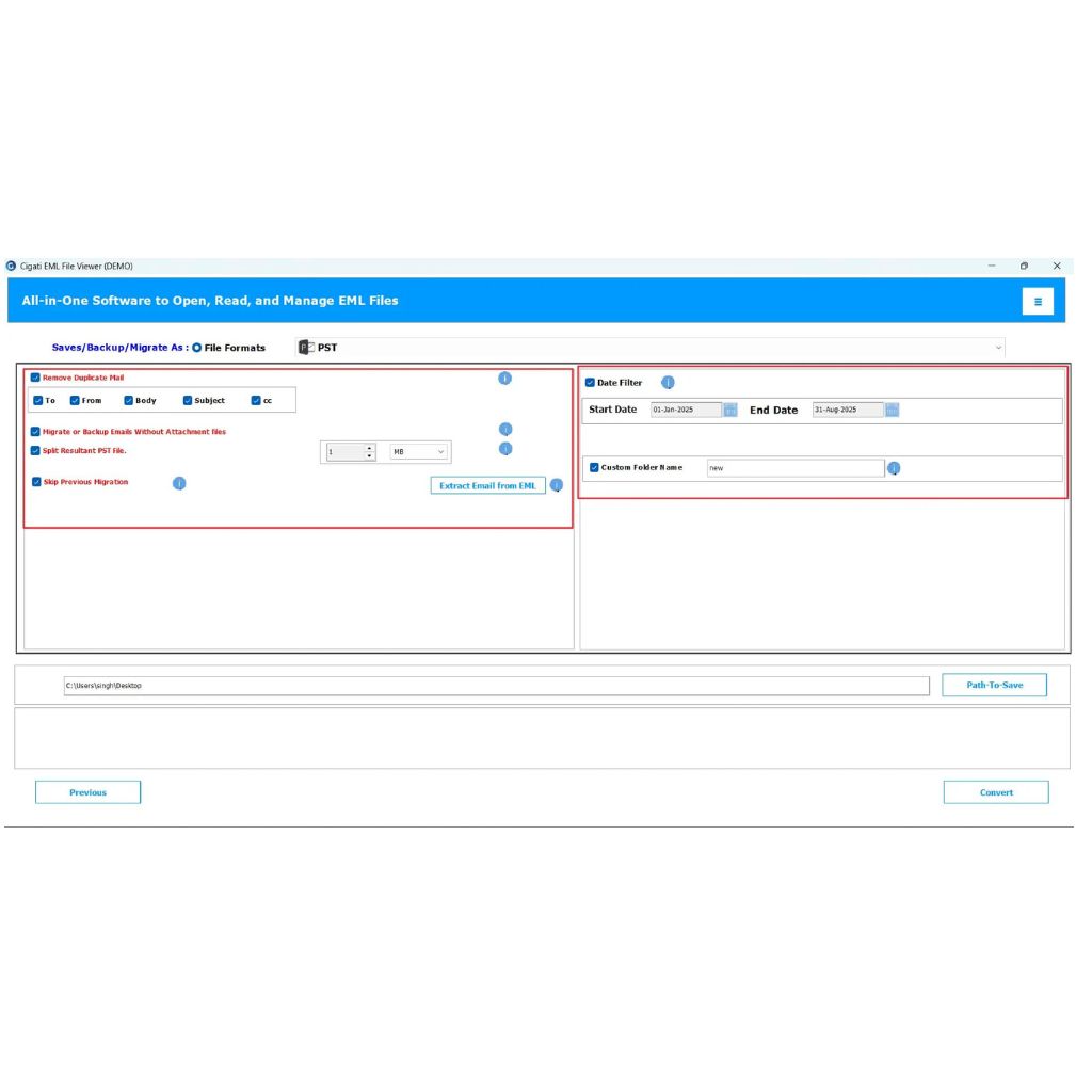 Cigati EML File Viewer