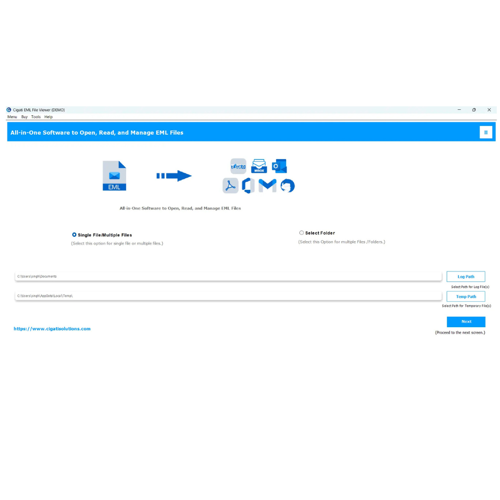 Cigati EML File Viewer