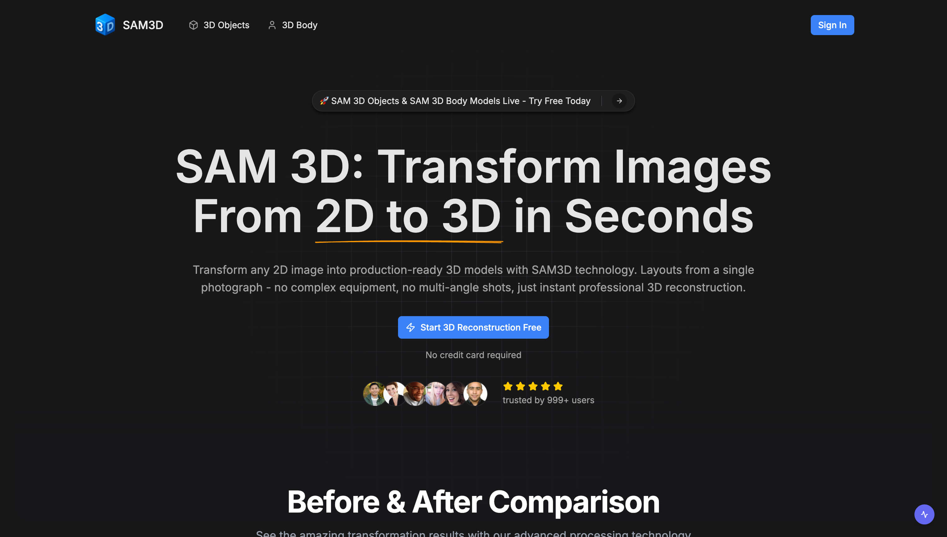 SAM3D  screenshot