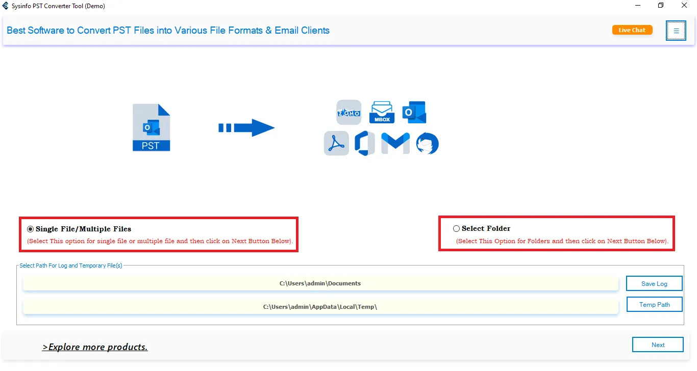 SysInfo Outlook File Converter