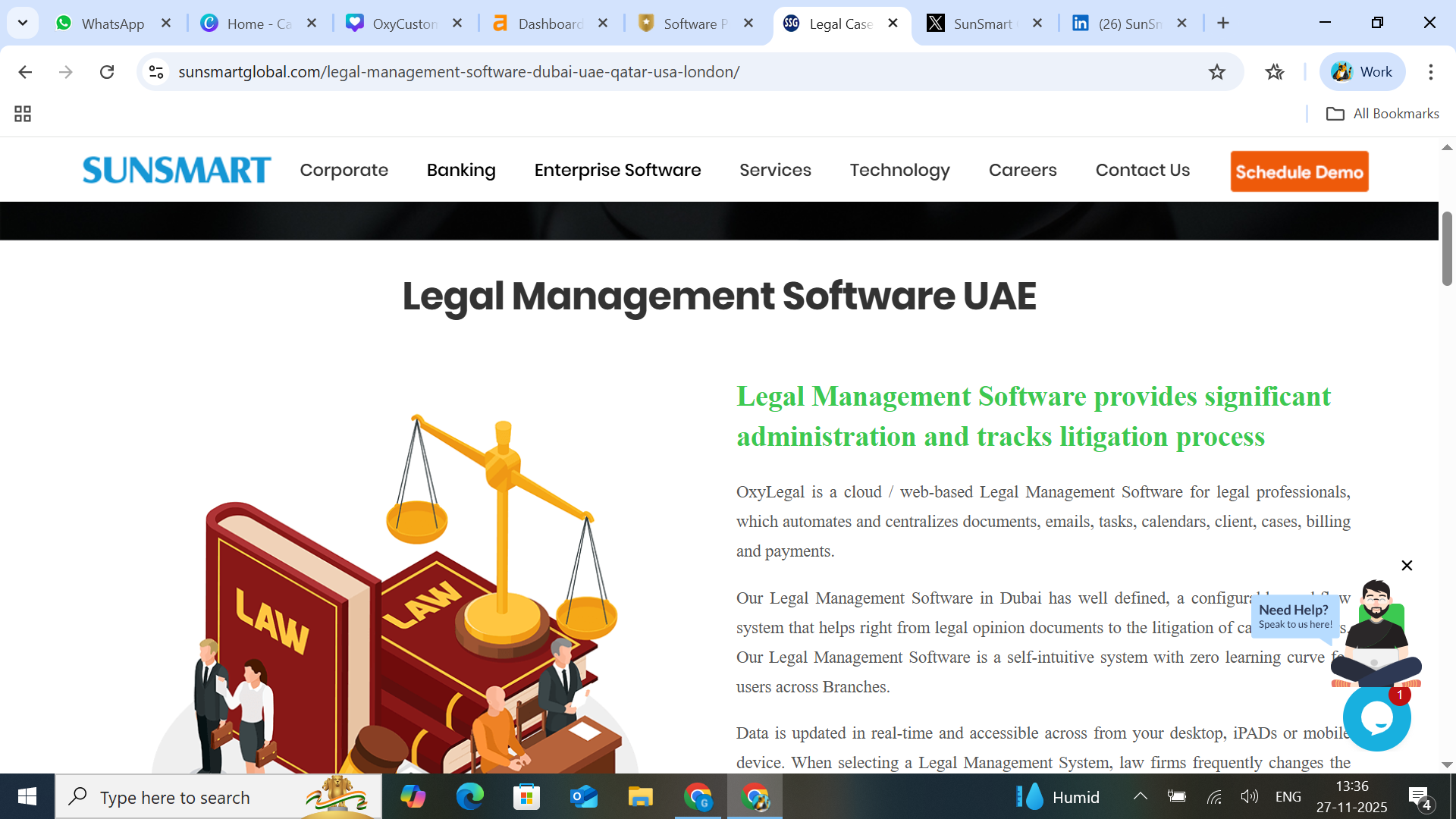Here is the screenshot site for OxyLegal. for get more details, Visit www.sunsmartglobal.com