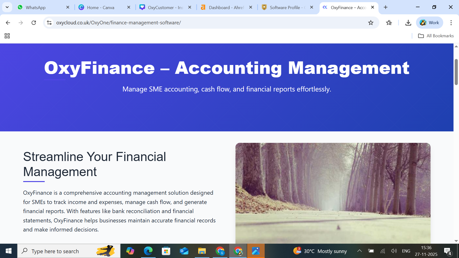 Here is the OxyFinance site screenshot. For learn more visit www.oxycloud.co.uk