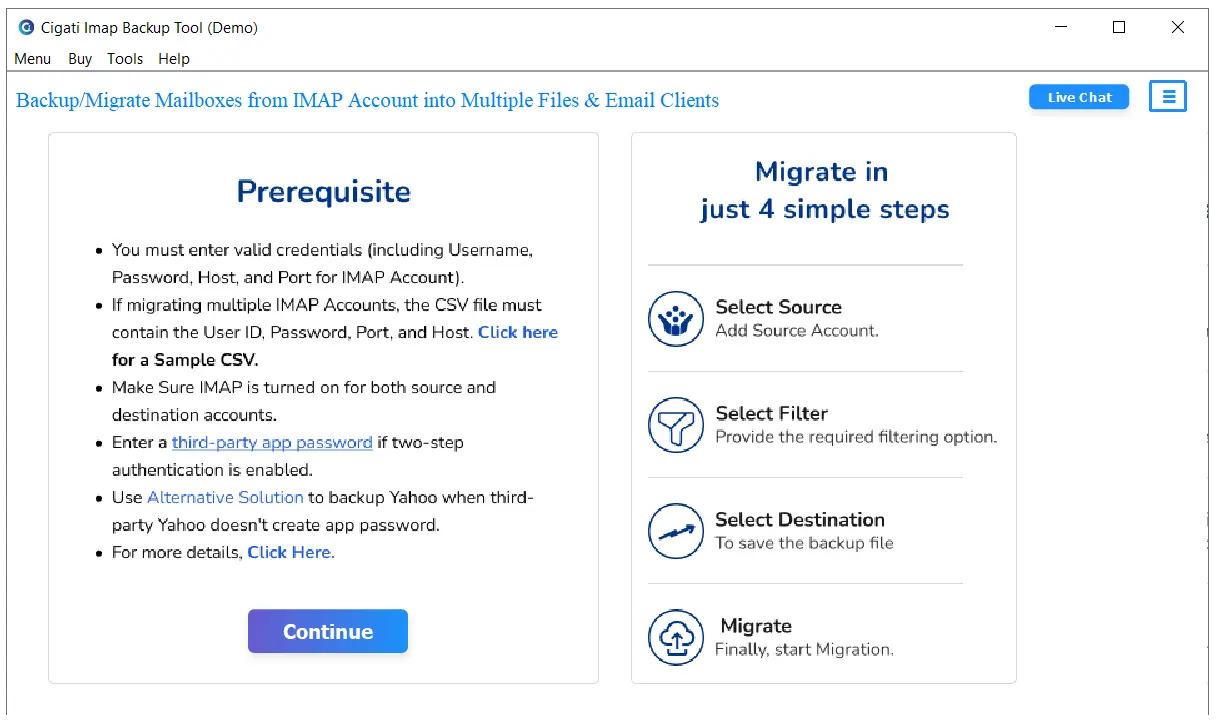 Cigati IMAP Backup Tool