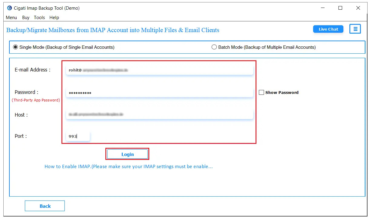 Cigati IMAP Backup Tool
