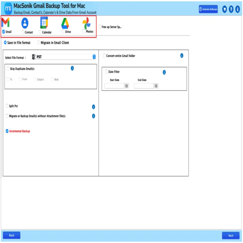 MacSonik Gmail Backup Tool