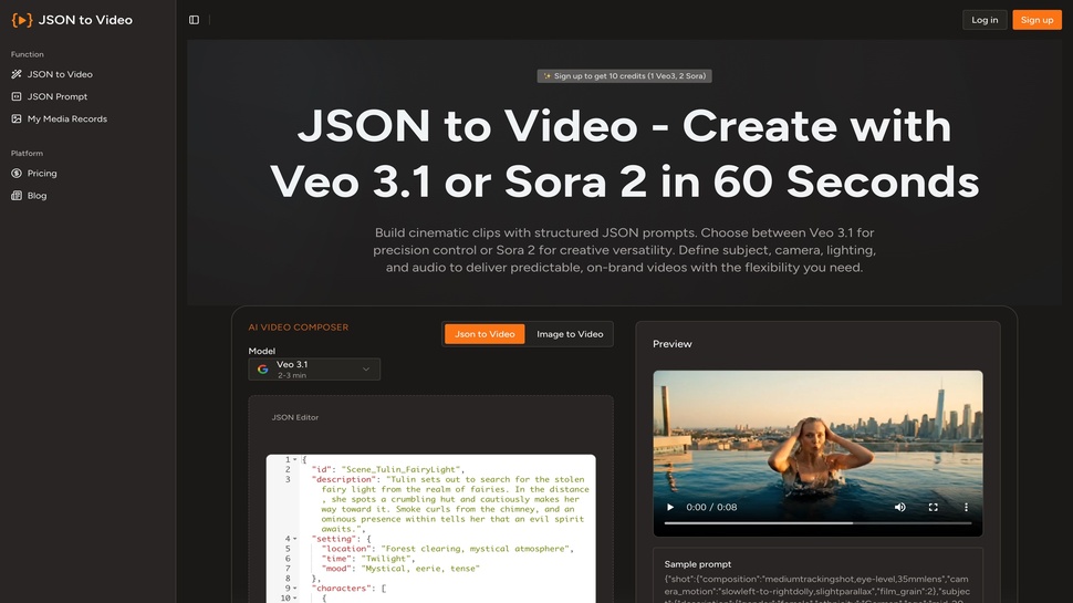 JSON to Video screenshot