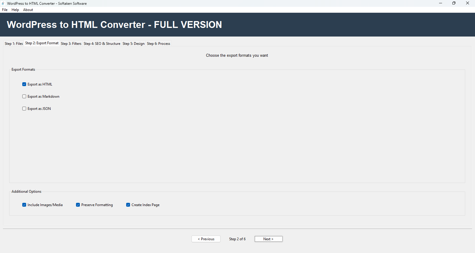 Softaken Wordpress to HTML Converter