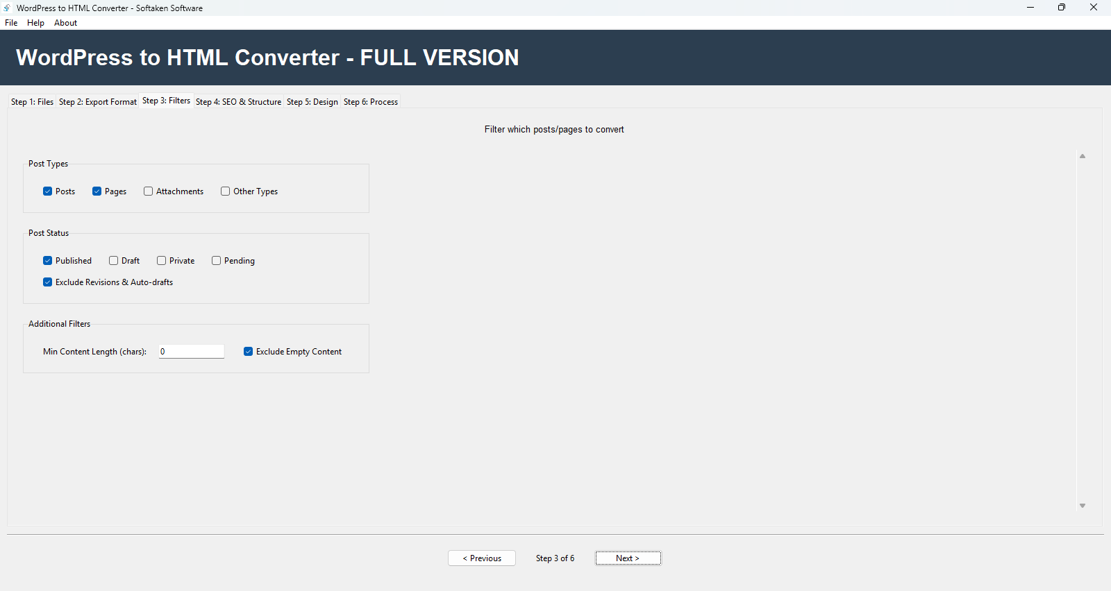 Softaken Wordpress to HTML Converter