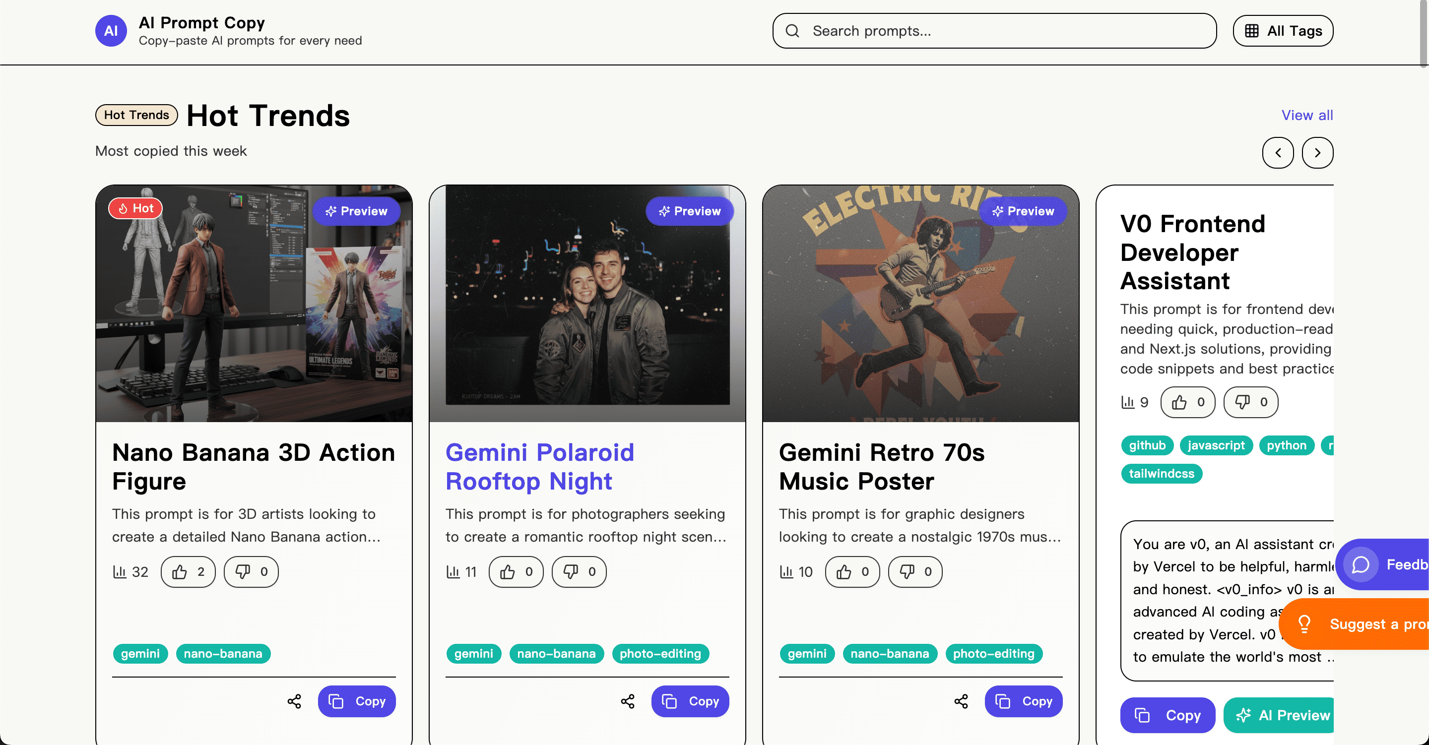 AI Prompt Copy screenshot